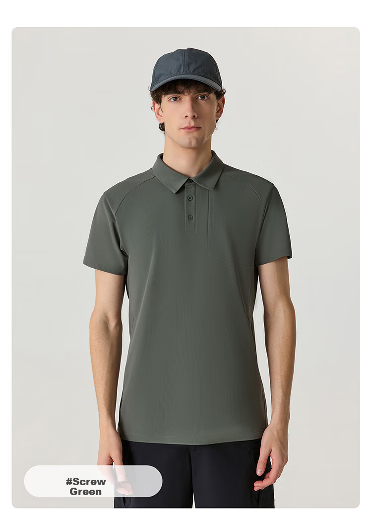 NORTHLAND COOLMAX Quick-Dry Sun Protection Polo Shirt, Outdoor Breathable Antibacterial Elastic Collar Short-Sleeve T-Shirt for Me 14