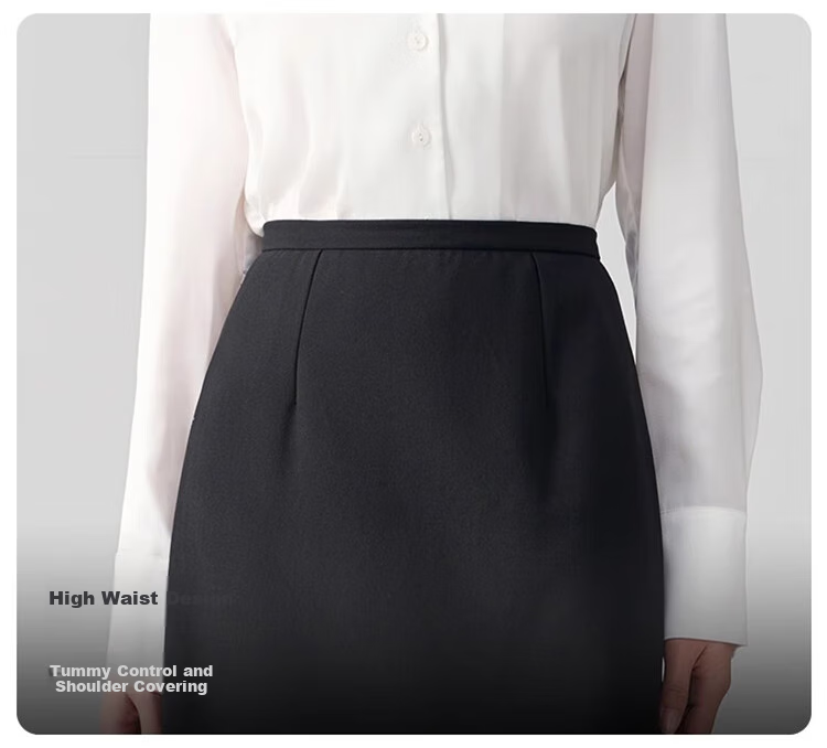 Bodexiaojie Black Interview Skirt, Women's Short Skirt, Professional Pencil Skirt, Formal Bodycon Skirt, Suit Skirt 3