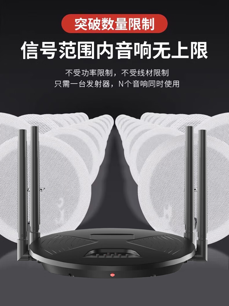 SAST 20W Wireless Bluetooth Ceiling Speaker Set with Built-In Amplifier, Indoor Background Music Speaker, Home Living Room Combination Conference Store Broadcast System Speaker, One-To 2