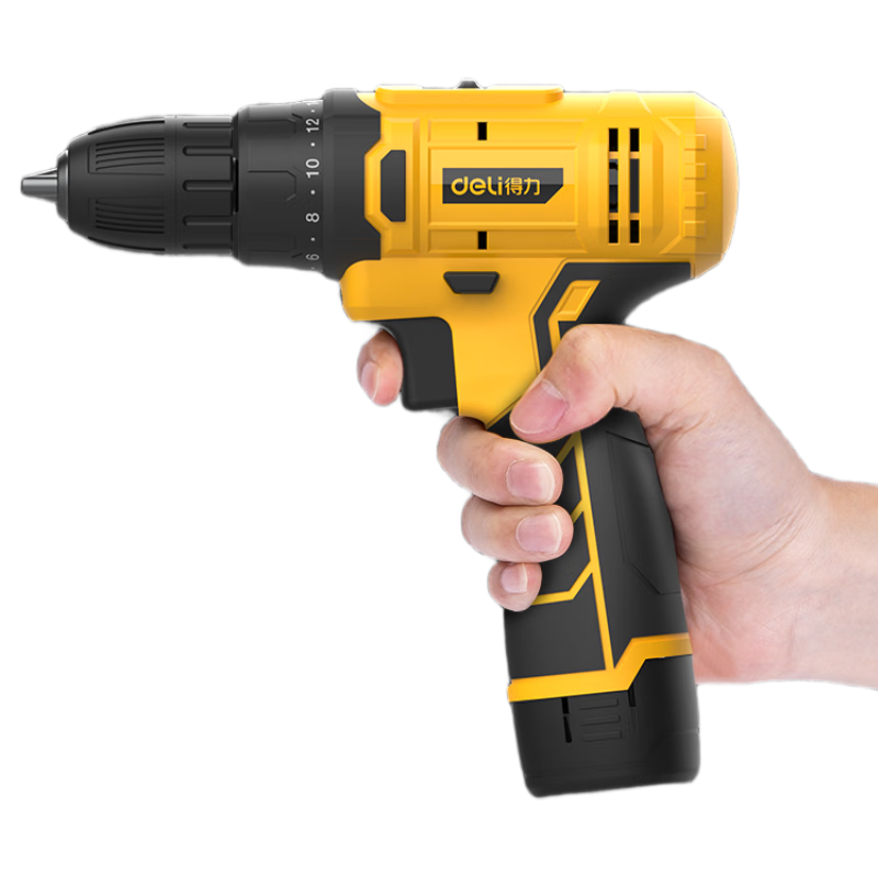 Deli Electric Drill, Cordless Screwdriver, Lithium Battery Drill, Household Rechargeable Driver, Power Tool Box Set
