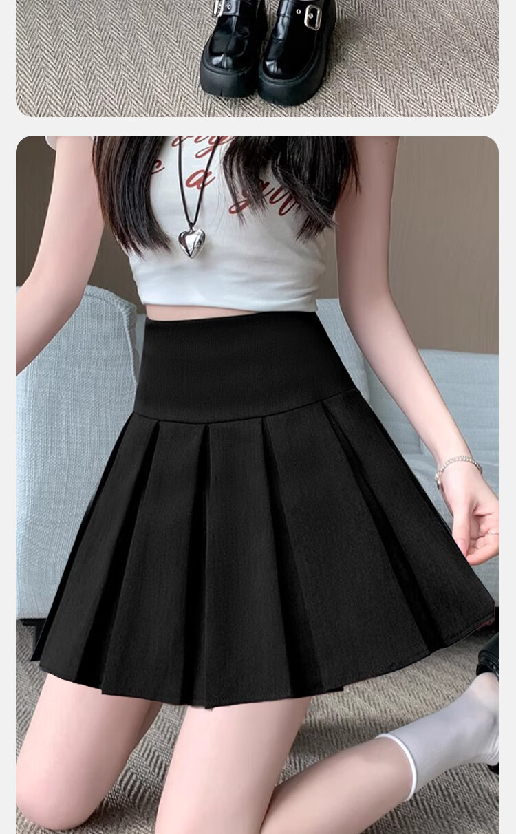 Borui Women's Blazer High-Waist Slimming JK Pleated A-Line Skirt Anti-Exposure Short Skirt Summer 2025 New Arrival 15