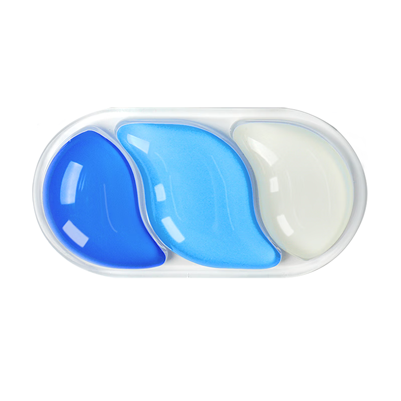 EXCO Color-Block Wrist Rest Mouse Pad, Hand Warming, Ergonomic Silicone Non-Slip, Ice Blue And White, Hand Support, Tendon Sheath, Typing Support, Office Use