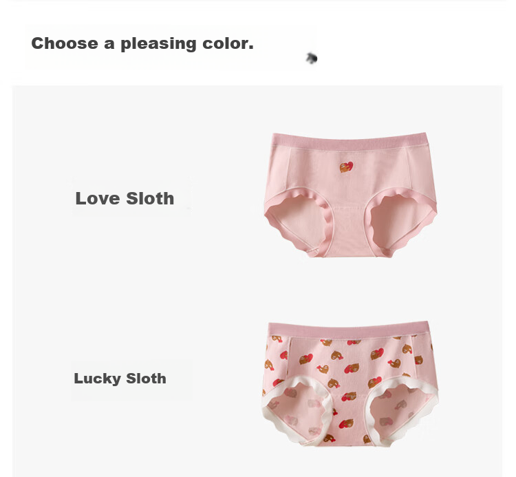 Dushiliren 26 New Youth Underwear for Women, Pure Cotton Antibacterial Comfortable Breathable Ladies' Panties Triangle Briefs Pink Series XL 10