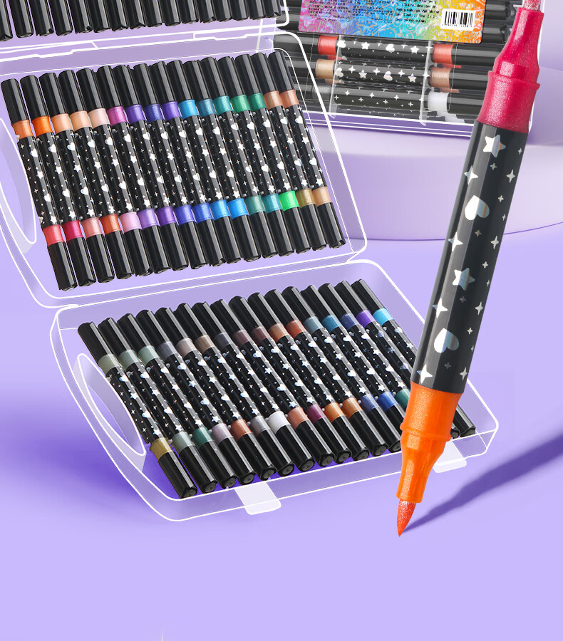 Yuji Flash Markers, Dual-Color with Glitter, Watercolor Pens, Highlighters, Laser Pearls, Glitter Paints, Children's School Supplies, Journaling Tools, Back-To Gifts, Children's Day Presents 2