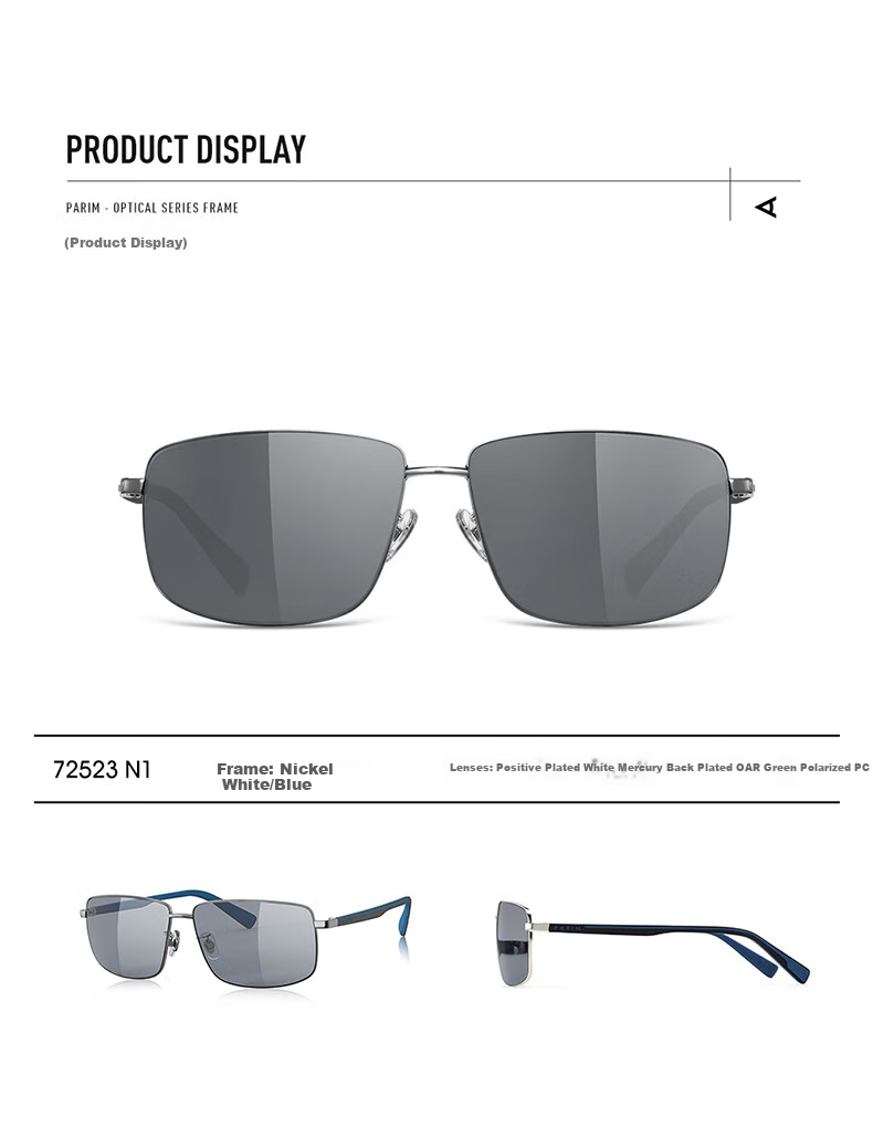 PARIM Sunglasses for Men, UV Protection Polarized Lenses, Driving Glasses, Square Frame Sports Fishing Sunglasses 72523 5