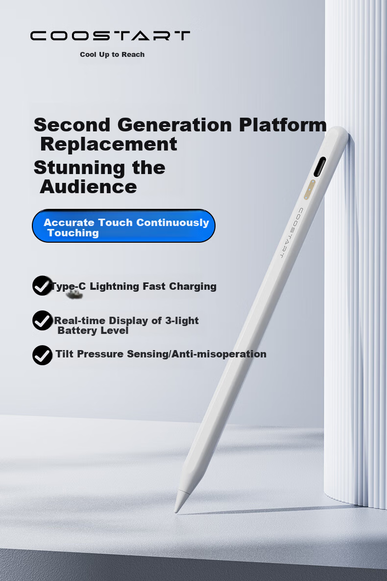 COOLSTART Compatible with Apple IPad Pro/Air/Mini/iPad12/11 Stylus, Tablet Touch Capacitive Pen, Apple Pencil Second Generatio 4