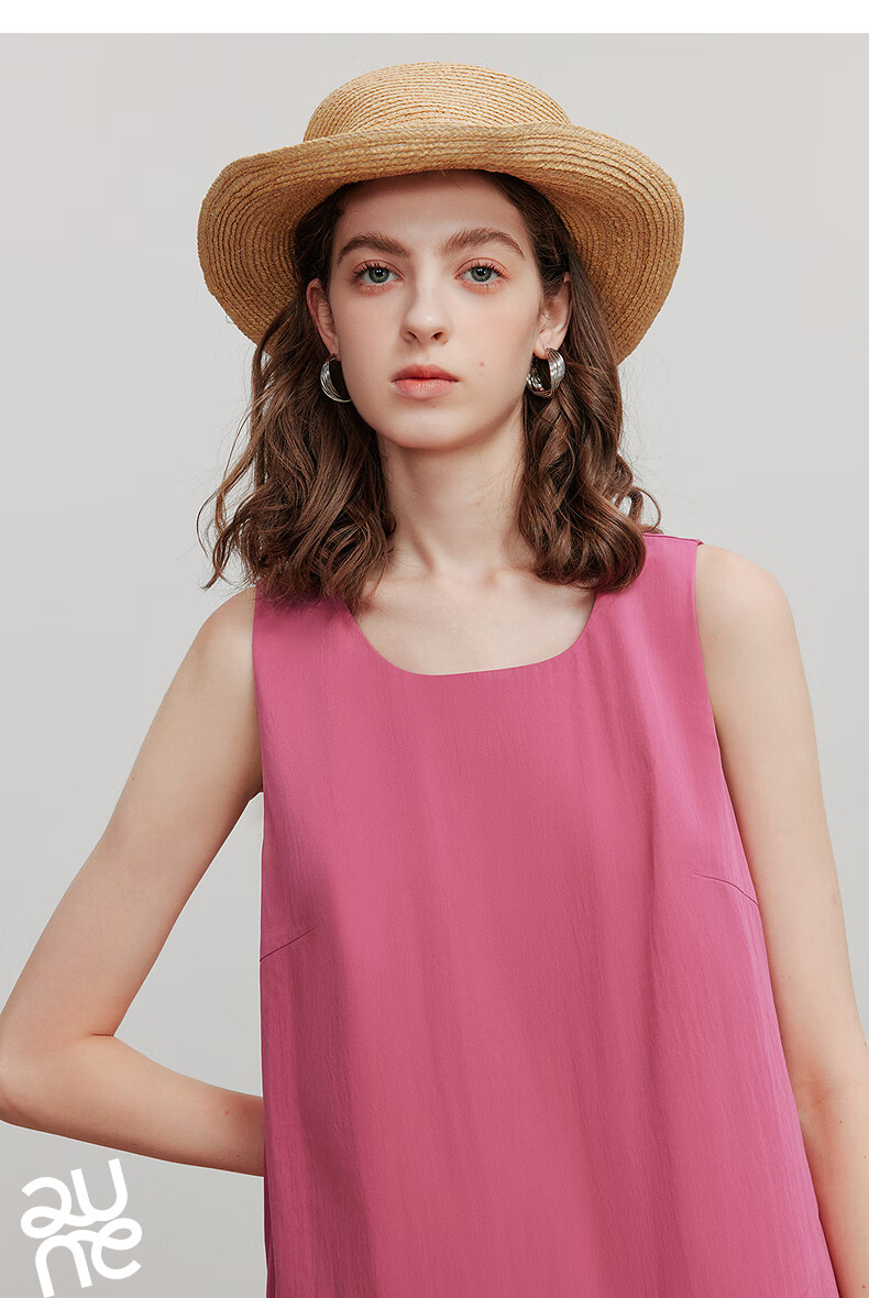 Chuyu Oxygen Sensation Dress for Women, 2025 Summer New Vacation Style Patchwork Faux Two-Piece Vest Dress, Sky Blue, S 26