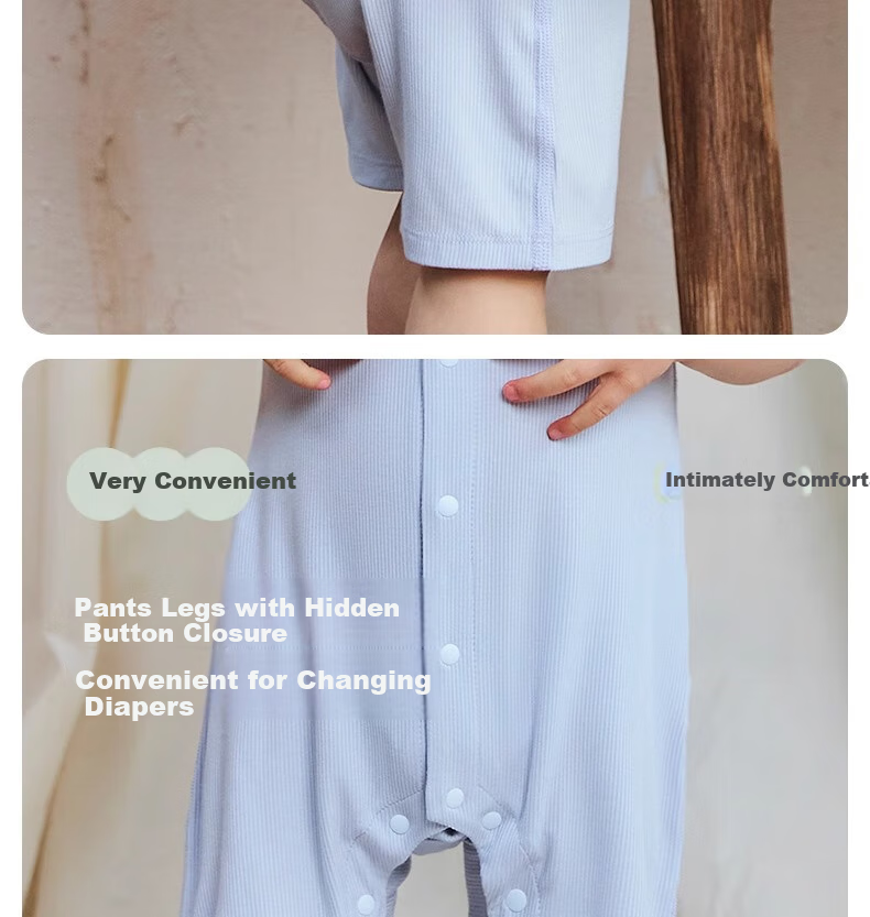 Niduoxiong Summer Baby Romper, Infant Clothing, Summer Outfit, Crawling Suit, Newborn Home Wear, Short-Sleeve Ice Silk 15