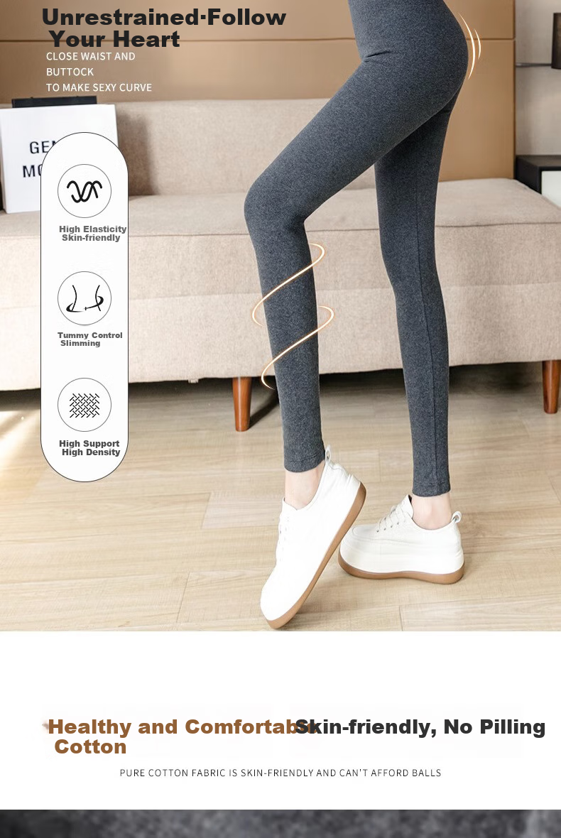 LangSha Women's Leggings for Outer Wear, High-Waisted Autumn Tight-Fitting Pants, Nine-Tenths Ankle-Length Slimming Leggings for Wome 4