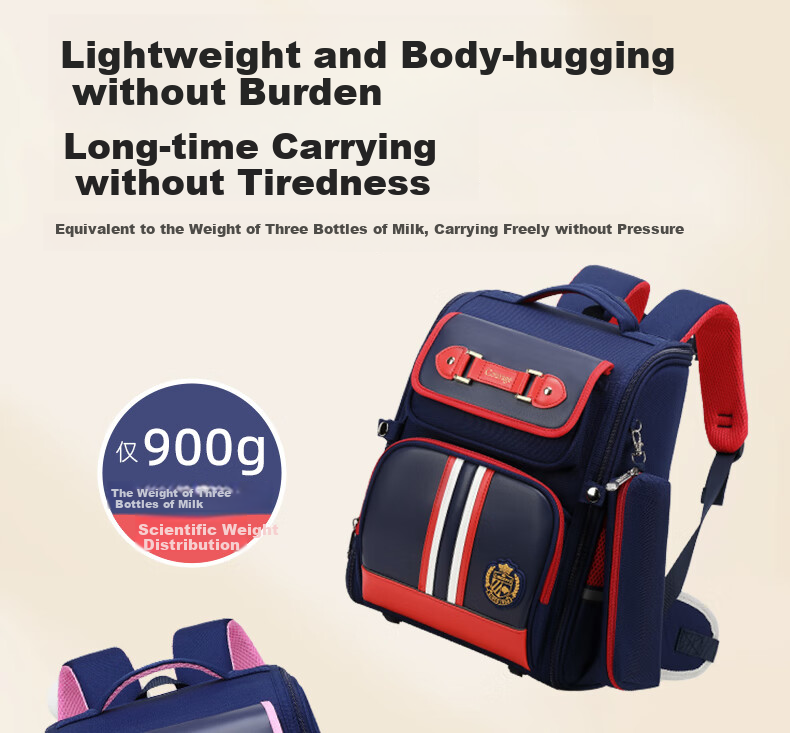 SNOOPY Backpack for Primary School Students, Lightweight And Spine-Protecting, Recommended for Grades 4-6, Large Red Size 17