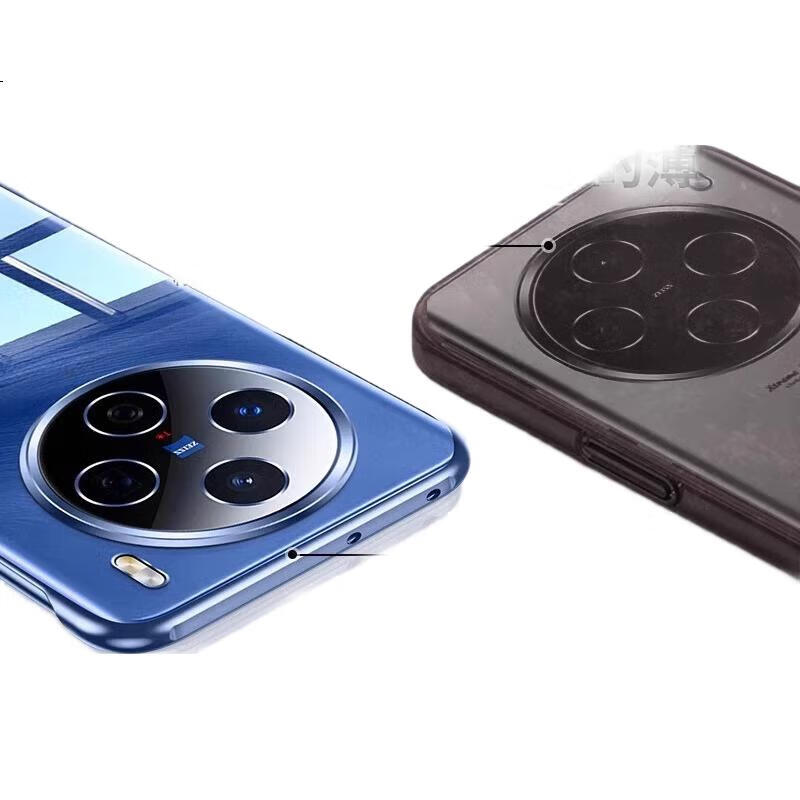 Чехол-накладка Zhiweishi для Vivo X200 Pro, ультратонкий, прозрачный, безрамочный, жесткий, защитный, противоударный, минималистичный дизайн