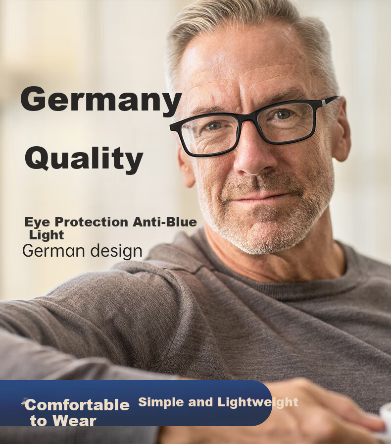 Volkswagen German, Men's Reading Glasses, High Definition Anti-Blue Light Genuine Imported Brand Gift, W606-200 6