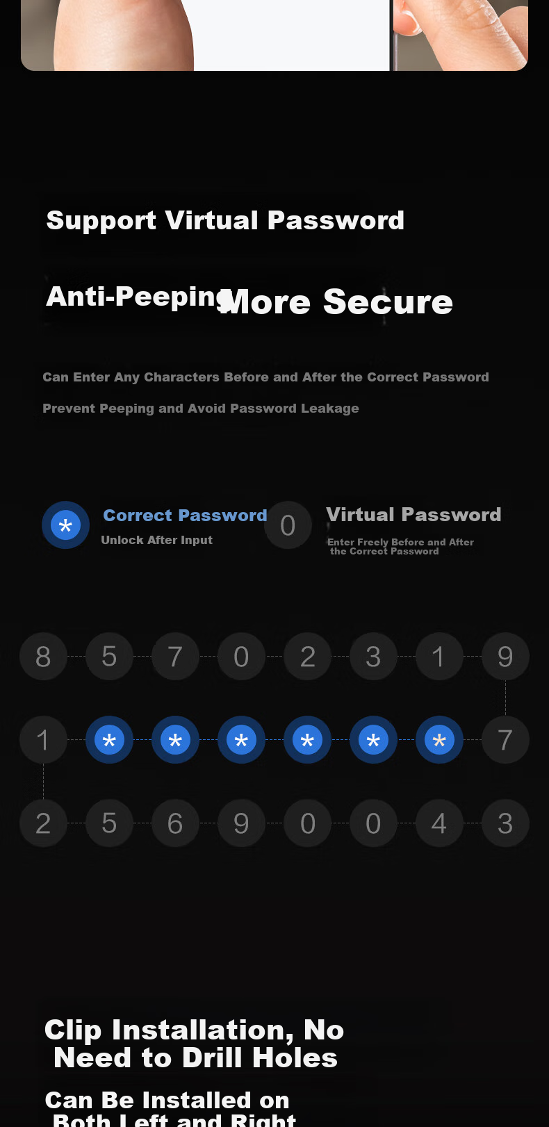 Deli Glass Door Lock Attendance Access Control All-In Smart Lock Fingerprint Password Lock Street-Friendly Rainproof Office Glass Door Anti-Theft Mini Program Management AL126 6