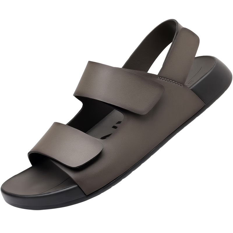Aokang Men's Shoes, Summer Sandals, Beach Shoes, Fashionable Outdoor Casual Sports Sandals, Birkenstock Style, Gray, Size 43