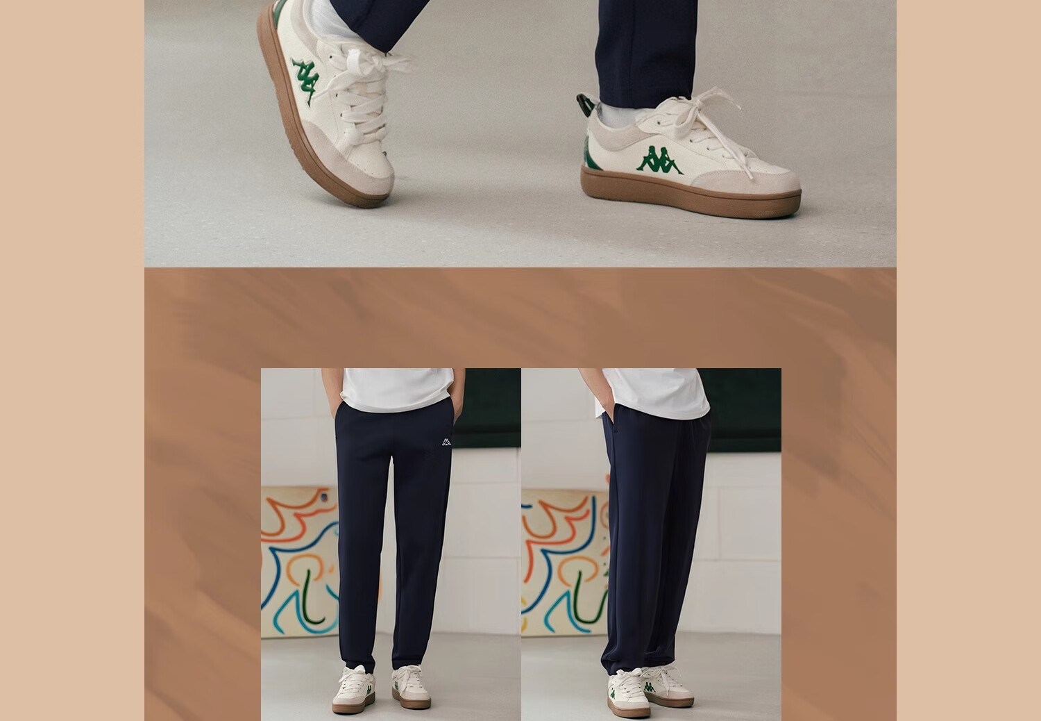 Kappa Men's Back-To Knitted Sweatpants, New Spring And Autumn Casual Joggers for Men, KPGGAAK01D 21