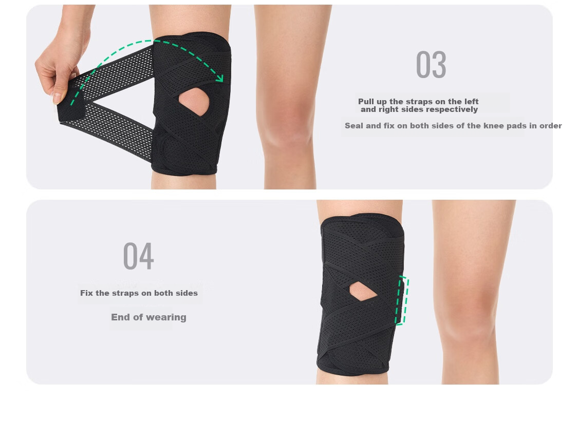 Keep Open Knee Brace for Sports And Running, Patella Protection Strap, Meniscus Knee Guard, K-Rox Classic Black, Size L 16