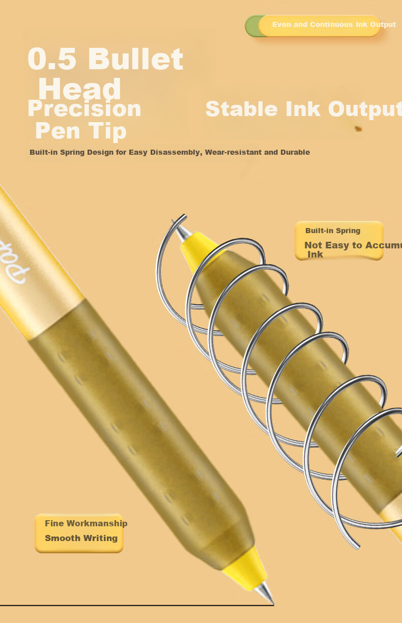 PAPERATE (Paper Mate) Gel Pen, 0.5mm, Stylish Retractable, Student Gift, Fruit Series Blueberry G210, Black, Pack of 6 7
