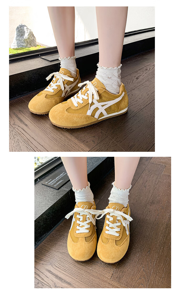La Chapelle Women's Shoes, Training Shoes for Women, Versatile Breathable Flats, Low-Top Thin Mesh Casual Shoes for Women-2215, Lemon Yellow, Size 39 1