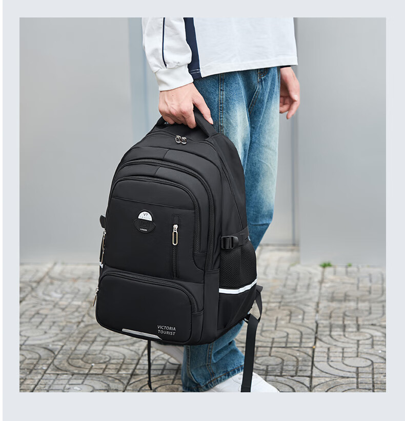 VICTORIATOURIST Backpack for Middle School Boys, Ergonomic Spine Protection, Lightweight, Large Capacity Laptop Travel Backpack for High School and College Students 8