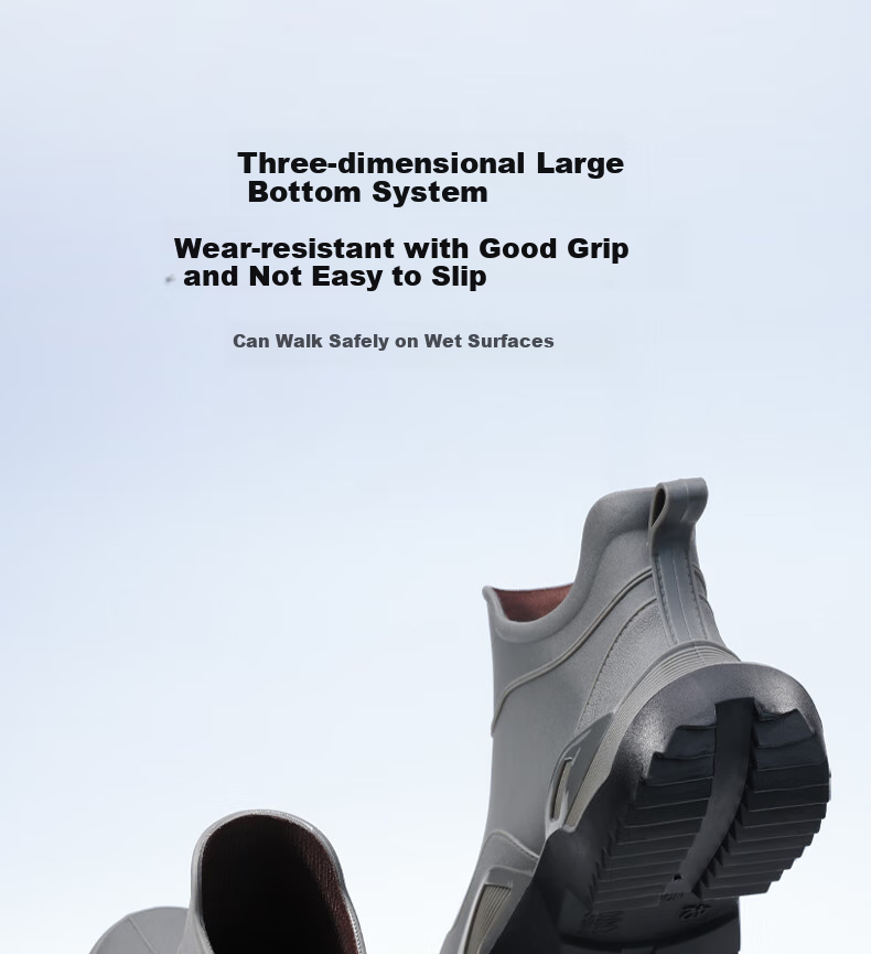 Lanoudun Rain Boots, Short Tube Shoes for Men And Women, Non-Slip Waterproof Rubber Shoes, Wear-Resistant Fishing And Beach Shoes YX1027 Size 36 3
