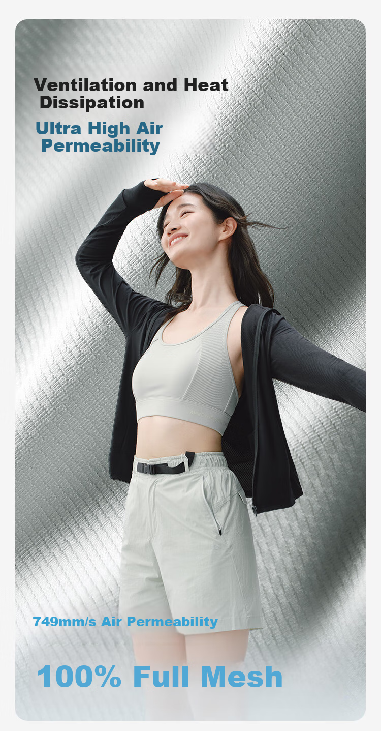 JD Original Sun Protection Jacket for Women, Breathable, UV-Resistant, Hooded Thin Coat, Loose Fit, Versatile New Style, Black, Size S 3