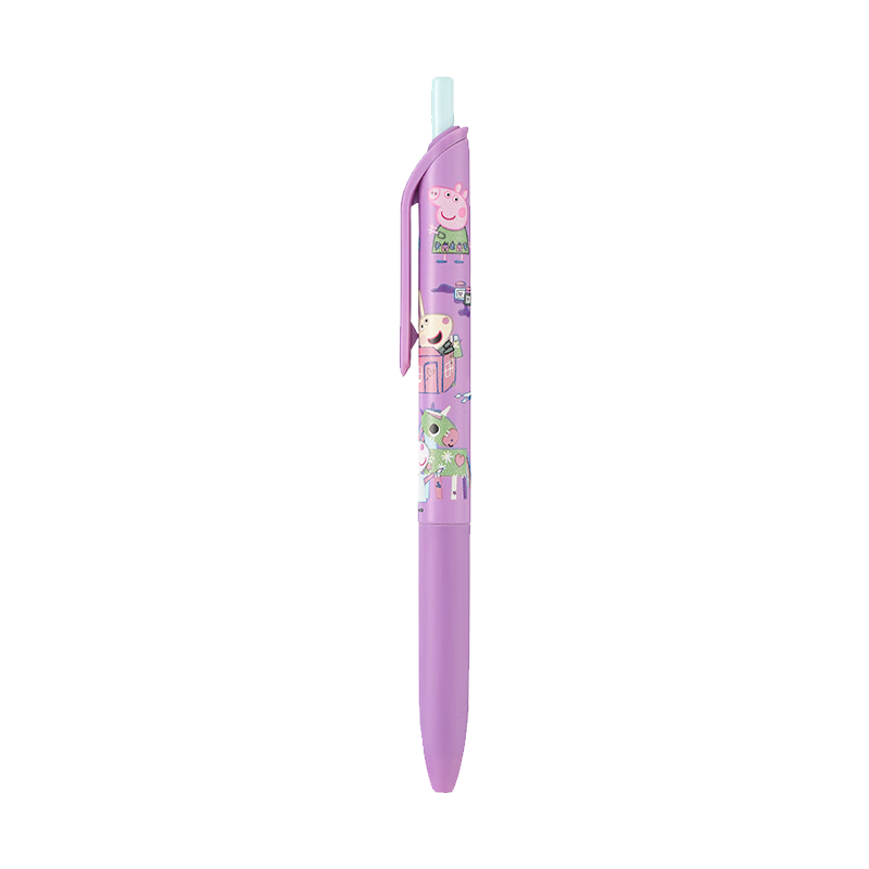 KOKUYO Single Pen 0.5mm Black/Piggy Series Collaboration Quick-Drying Gel Pen Water-Based Pen Signing Pen Exam Pen Purple Barrel WSG-PR7M3065