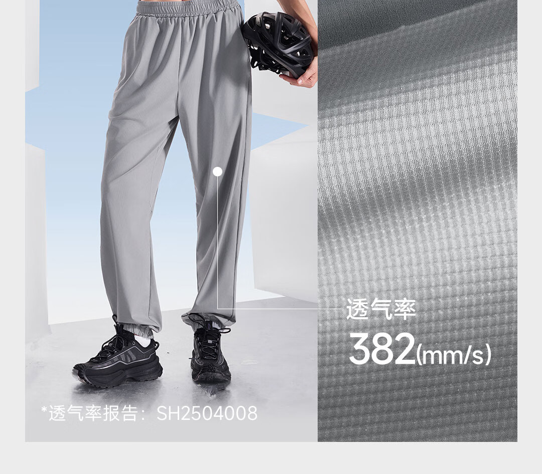 SUPIELD Three-Effect Cooling Ice Pants, 10A Antibacterial Cooling Ankle Pants, Summer Wear-Resistant Men's Trousers, Xuan Yan Black, S 5