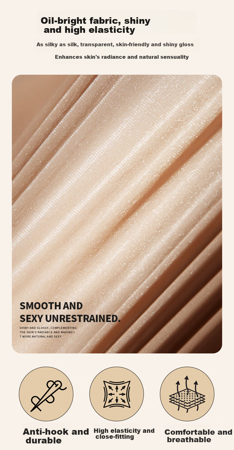 MiiOW Horse Oil Stockings for Women, 80D Thin Spring And Autumn Style, Sexy Anti-Snagging, 2026 New Model Bare Leg Effect, Pearl Pantyhose, 2 Pairs 4