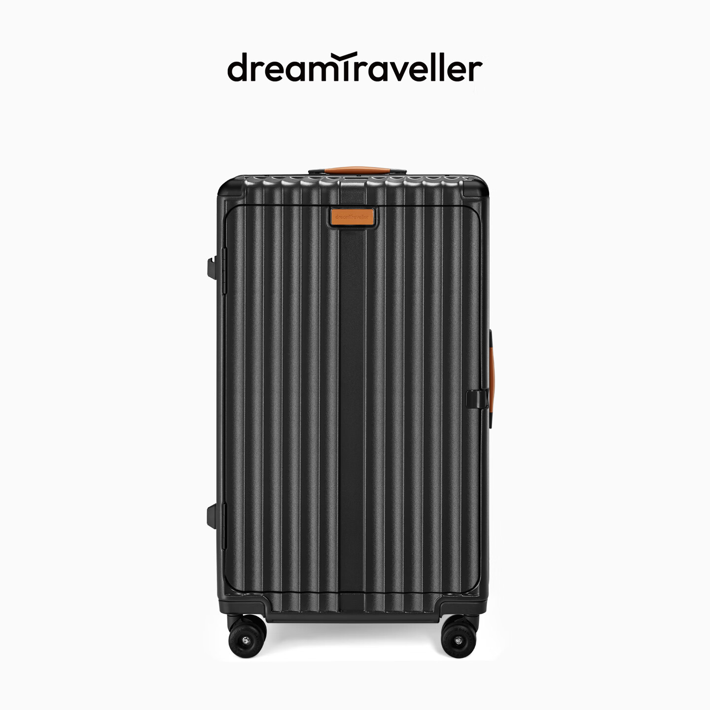 Dream Traveler Large Capacity Suitcase with Spinner Wheels, Multifunctional Trolley Case with Side Opening Lid for Men And Women, 30-Inch Black