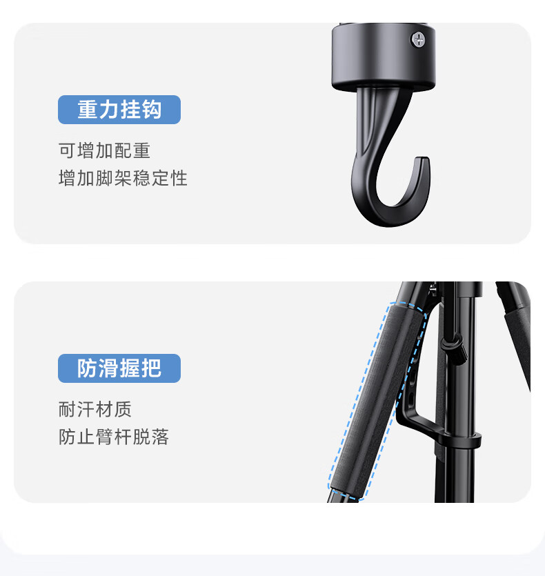 Yangfeisi [Hot Sale 100K+ | 1.5m Aluminum Alloy] Tripod Camera Stand Portable DSLR Phone Live Streaming Tripod Photography Head Outdoor Shooting Compatible with Nikon Canon 22