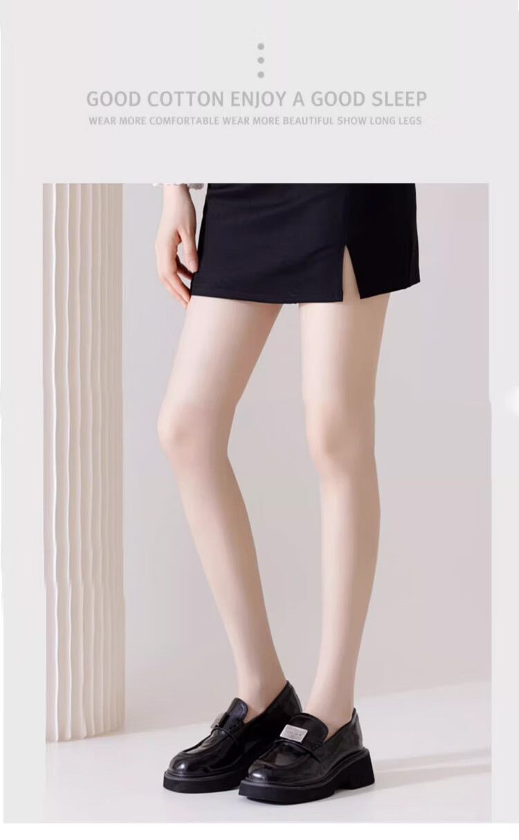 Xueqiman 0D Gray Ultra-Thin Airy Sheer Sexy Black Pantyhose with T-Crotch Slimming Anti-Snag Nude-Look Tights for Spring 11
