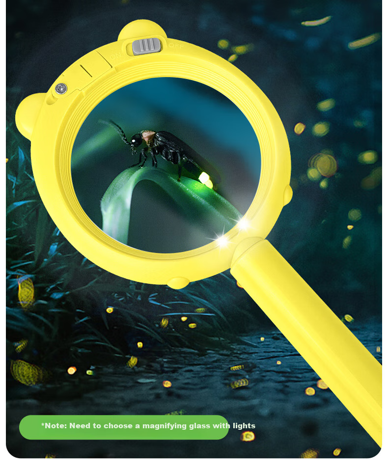 Bresser Magnifying Glass, Children's Toy Reading Tool with LED Light, Handheld High Magnification Special Edition without Light, Pink, New Year Gift 13