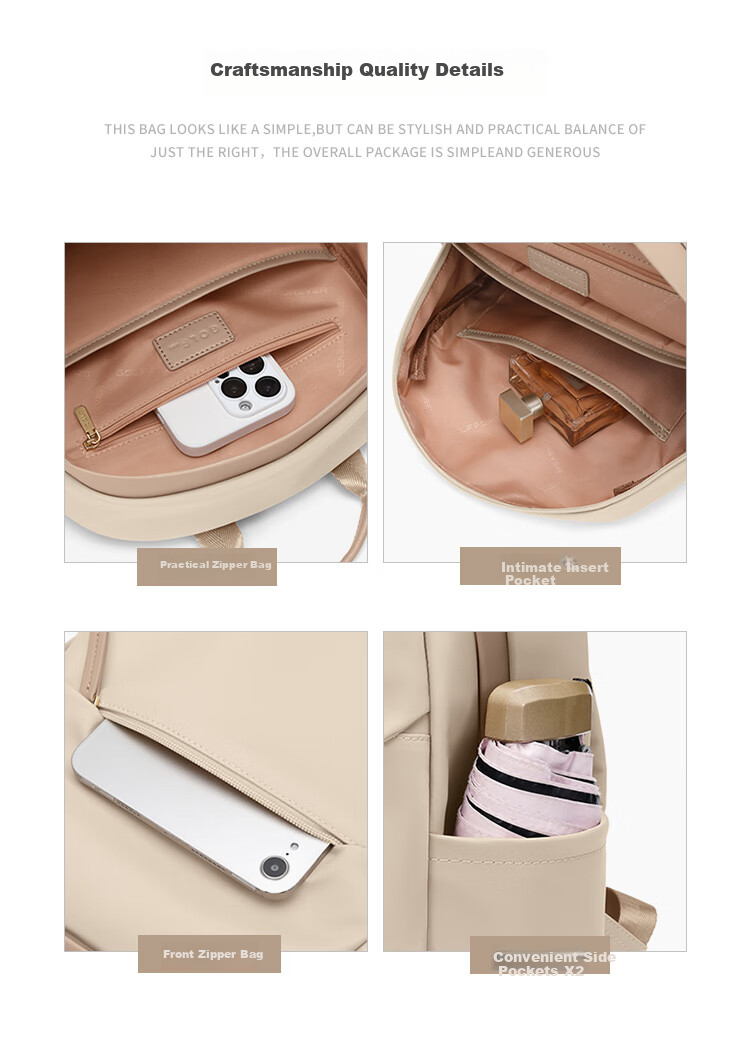 GOLF Women's Fashion Waterproof Backpack Crossbody Shoulder Handbag Versatile Phone Bag Women's Day Gift 10
