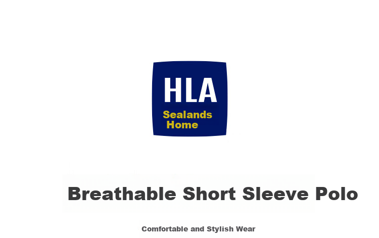 HLA Short-Sleeve Polo Shirt for Men, Light Business Aviation Series, Cool-Feeling Short Sleeves for Men in Summer 1