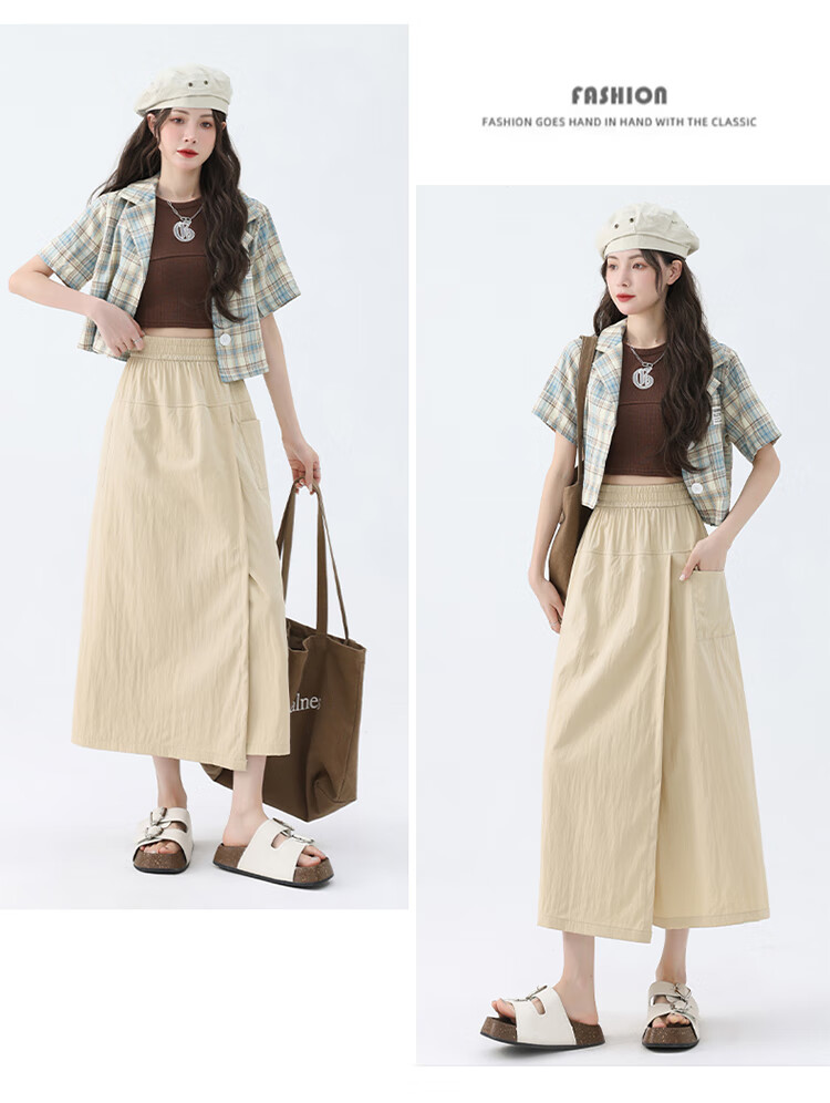 Ziyouxi Yamamoto High-Waisted A-Line Casual Pants for Women, Summer 2026 New Style, Slimming Wide-Leg Trousers, Loose-Fitting for Petite Figures 13