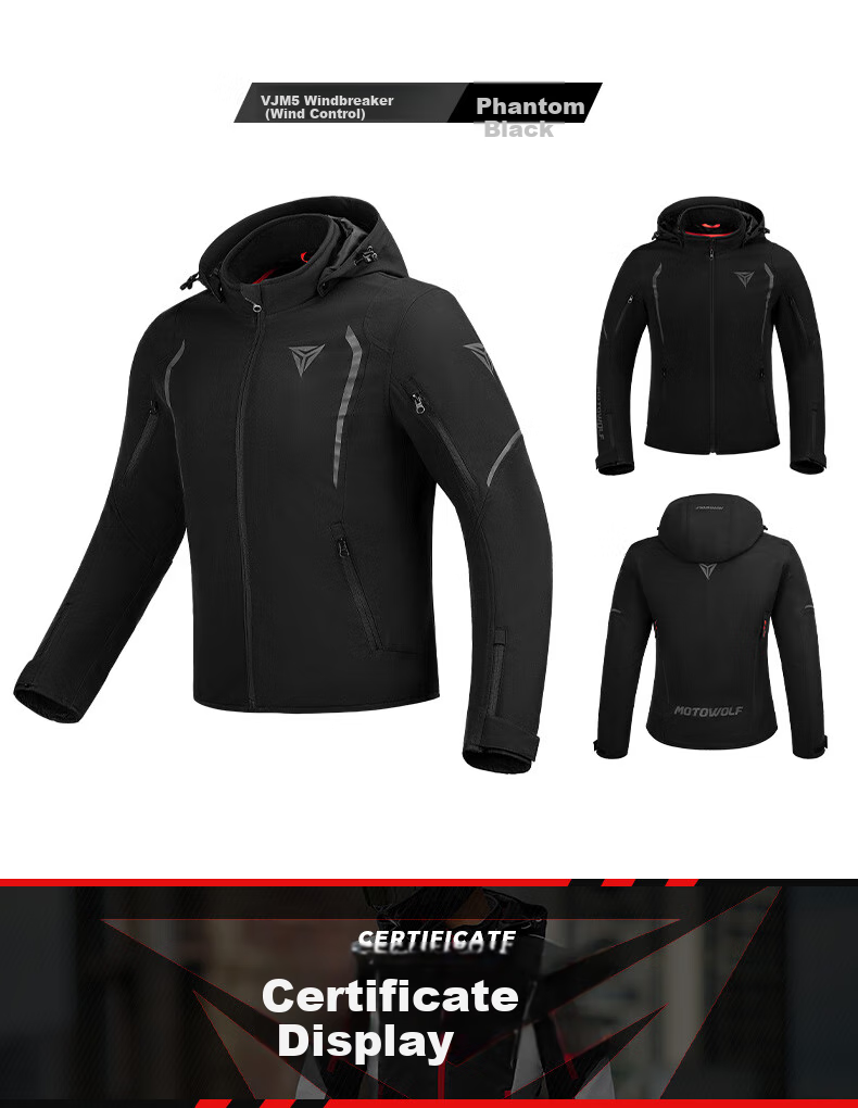 MOTOWOLF Motorcycle All-Season Riding Jacket, Windbreaker for Men And Women, Casual Windproof And Crash-Resistant Motorcycle Gear 18