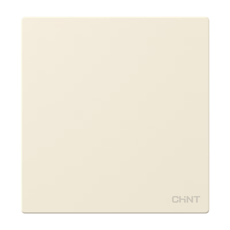 CHNT Switch Socket No-Spray Cream Finish Large Panel, Concealed Socket Panel X1M Single Switch Blank Panel Cheese Yellow