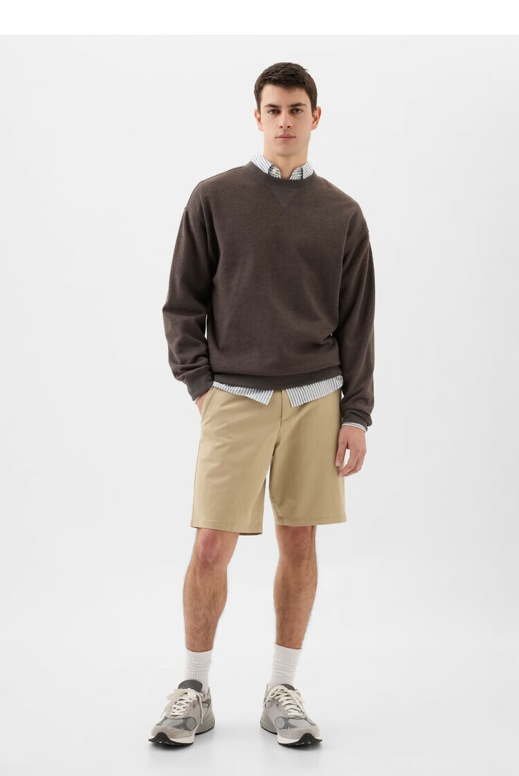 Gap Men's Classic Basic Twill Cotton Mid-Rise Straight Shorts Casual Pants US Version 866125 16