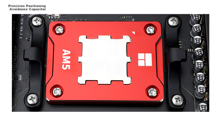 Thermalright AMD-AM5 Secure Frame RED CPU Safety Fixing Frame, All-Aluminum Alloy + Insulation Pad, Cooling Accessories, AMD-ASF RED 7