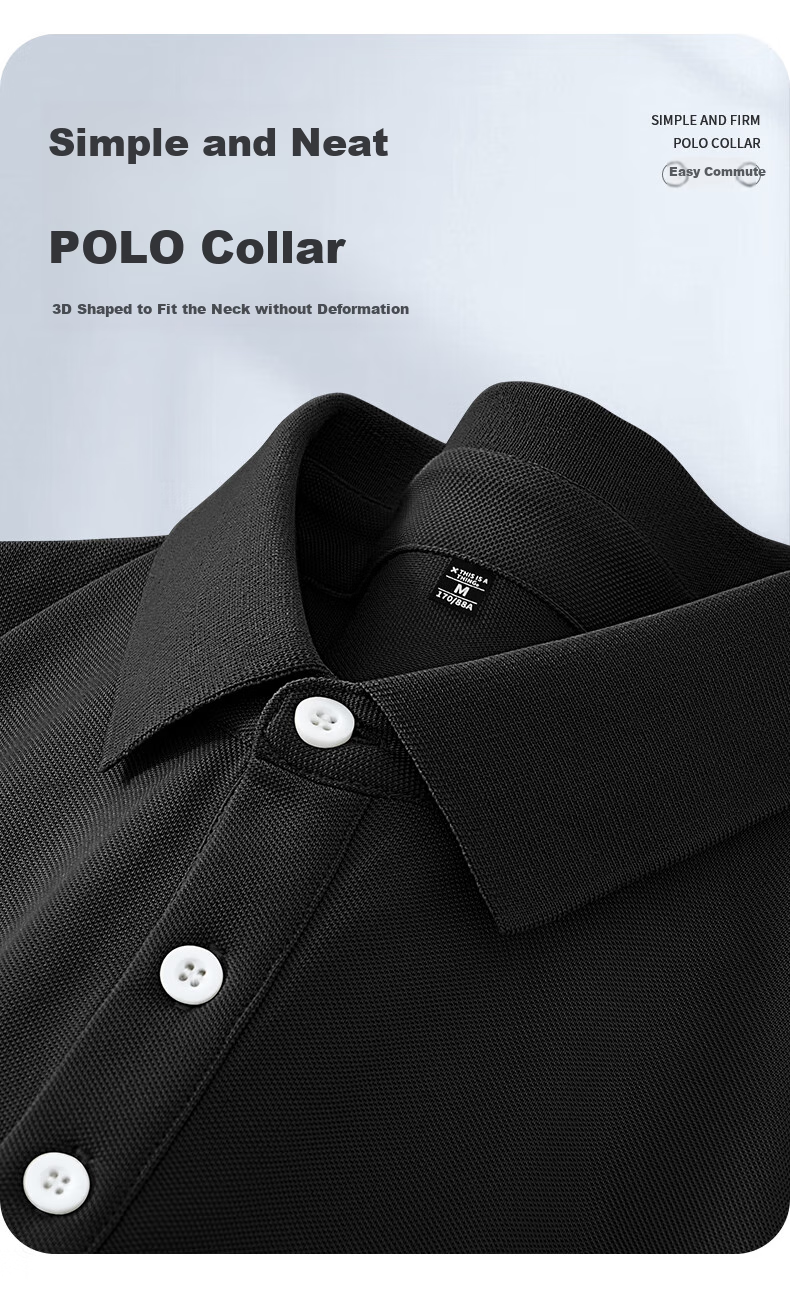 Jeanswest Short-Sleeve Polo Shirt for Men, Father's Day Gift, Versatile Men's T-Shirt, American Trendy Brand Men's Clothing 4