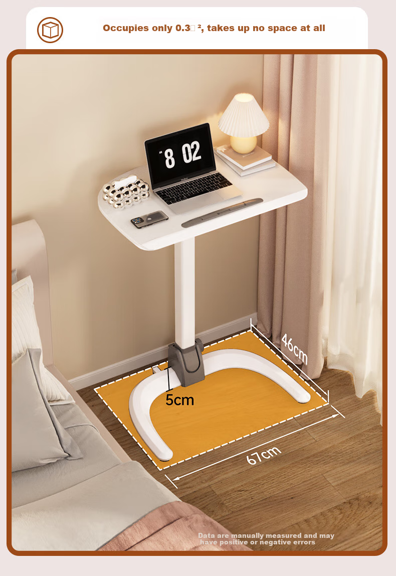 JOYSEEKER Standing Adjustable Height Desk, Foldable Laptop Table, Workstation, Movable Desk, Sofa Table 26