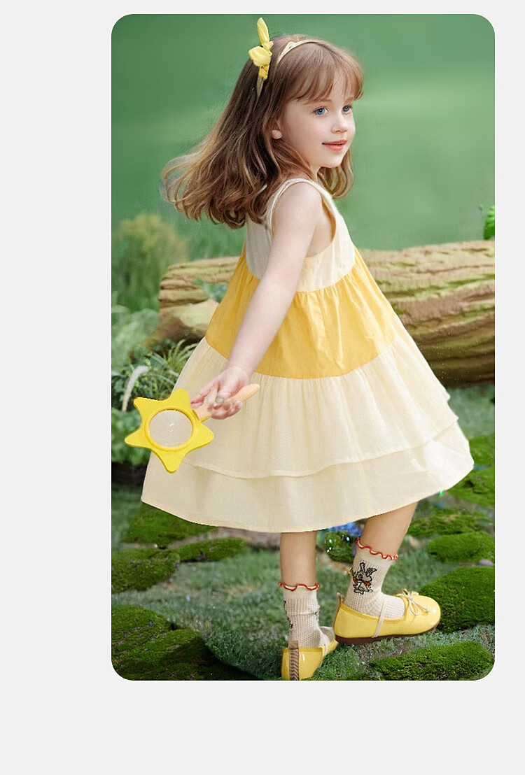 ASK JUNIOR Girls' Sleeveless Summer Dress, Baby Vacation Princess Dress 12