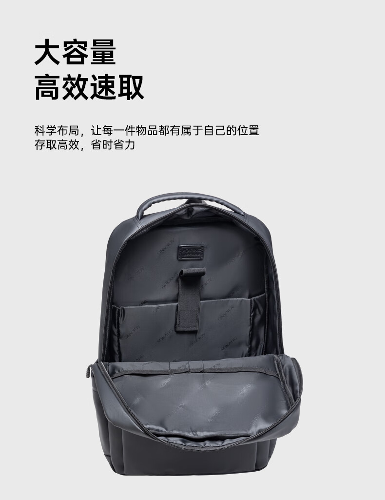 Aokang Men's Backpack, Laptop Bag, Business Large Capacity Backpack, Notebook Commuter Bag, Student Schoolbag, Birthday Gift 1