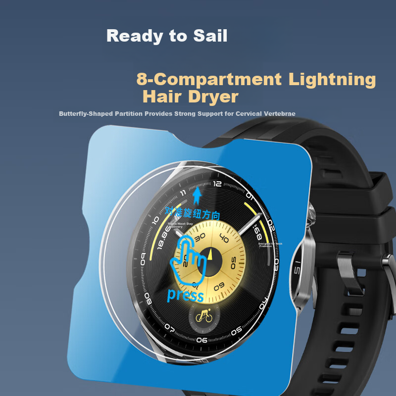 Защитная пленка для экрана Smorss из закаленного стекла для Huawei Watch GT6 (46 мм), 2 шт.