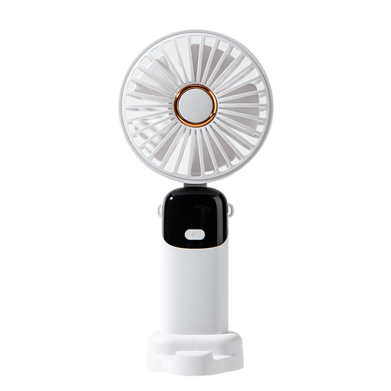 COMIX Handheld Mini Fan, USB Fan, Portable Folding Small Long-Lasting High-Speed Energy-Saving Fan, Outdoor Neck-Hanging Office Desktop Gift, White DS-847
