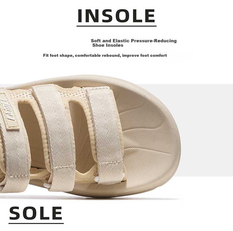 CAMEL Wave Sports Sandals for Women, Breathable Thick-Soled Velcro Beach Shoes X25B16L2039 Milk White/Purple 36 11