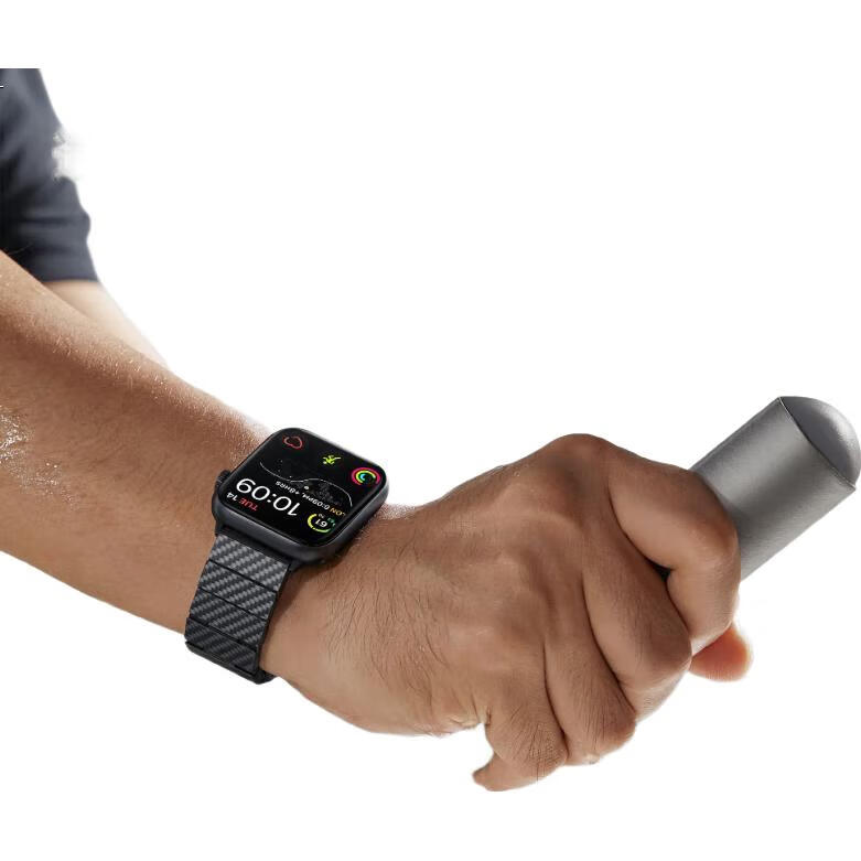 Ремешок PITAKA для Apple Watch Ultra 2/S9/S8/7/6/5/4/3/SE, из углеродного волокна, магнитный, современный стиль, полный размер