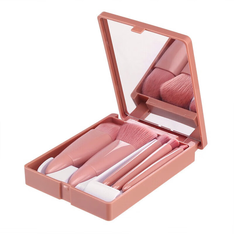Leezi Eyeshadow Powder Blush Brush, Makeup Concealer Brush with Mirror, Beauty Tools