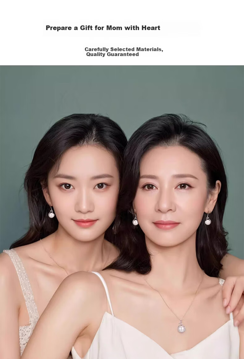 Zhoubaifu Elegant Pearl Earrings for Women, Pearl Studs, Birthday Gift for Girlfriend Or Wife 8