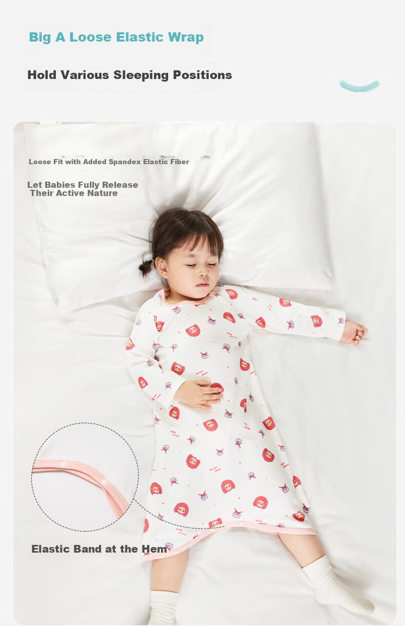 Ibaby ×outlast Space Technology Constant Temperature Deep Sleep Children's Onesie, Rabbit Drum Hand, Size 90 14